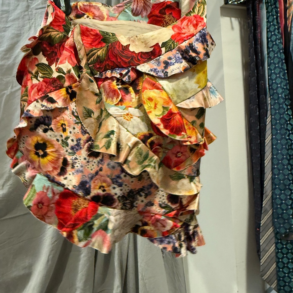 Zimmermann Asymmetrical Floral Skirt - Red, Yellow, Blue
